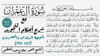 كيف تقرأ سورة آل عمران مع شرح أحكام التجويد|١٨٧-١٩٥