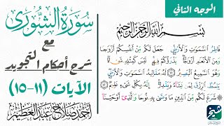 تعلم قراءة سورة الشوري مع شرح أحكام التجويد| ١١-١٥
