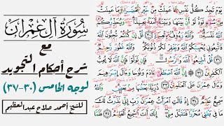 كيف تقرأ سورة آل عمران مع شرح أحكام التجويد| ٣٠-٣٧