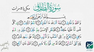 آيات سورة الطارق مكررة ٥ مرات للتثبيت والحفظ