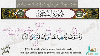 آيات سورة الضحي مكررة  ١٠ مرات | المصحف المعلم- شيخ أونلاين