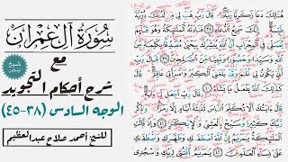 كيف تقرأ سورة آل عمران مع شرح أحكام التجويد| ٣٨-٤٥
