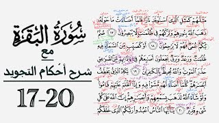 كيف تقرأ سورة البقرة مع شرح أحكام التجويد| ١٧-٢٠